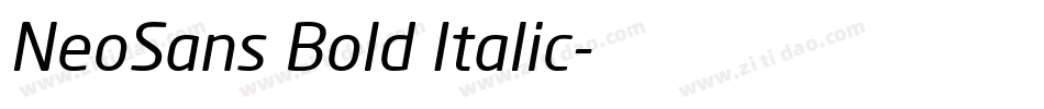 NeoSans Bold Italic字体转换